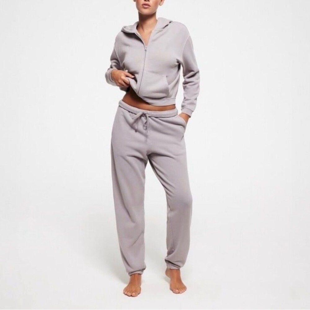 SKIMS Light Gray Track Joggers